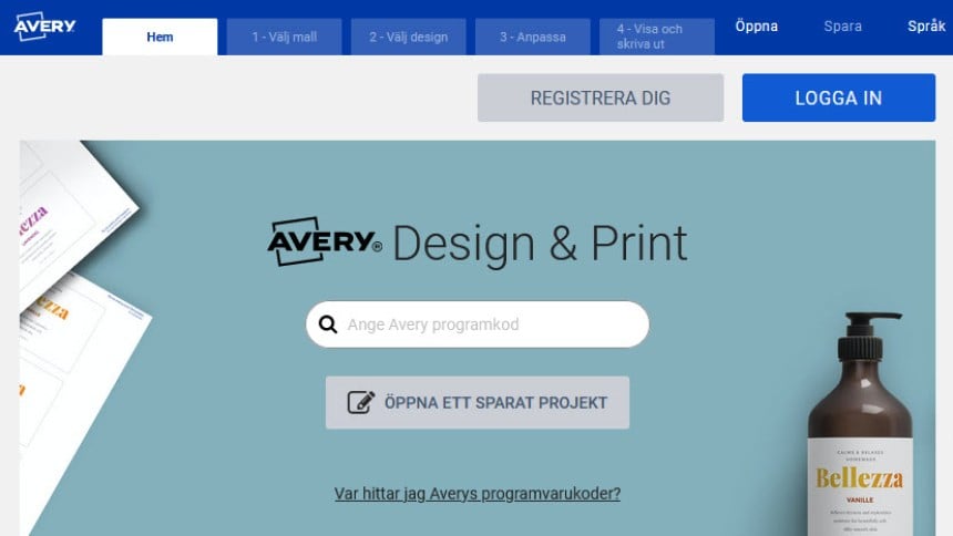 Avery Vad är en programvarukod til Design och print