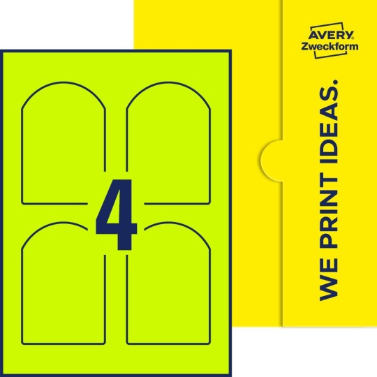 4 st. etiketter per ark.