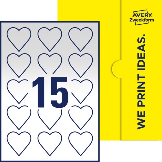 15 st. etiketter per ark.