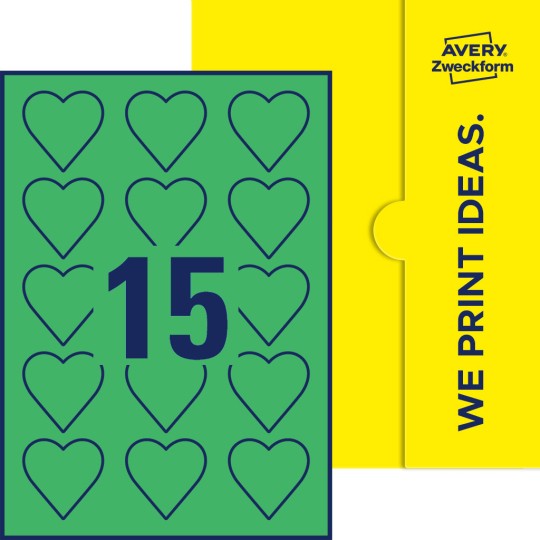 15 st. etiketter per ark.