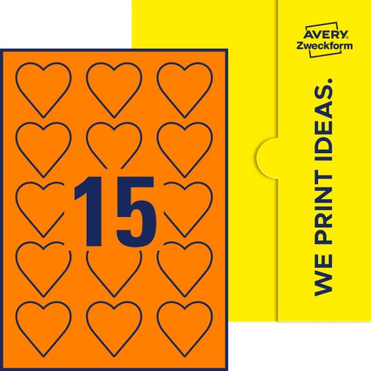 15 st. etiketter per ark.