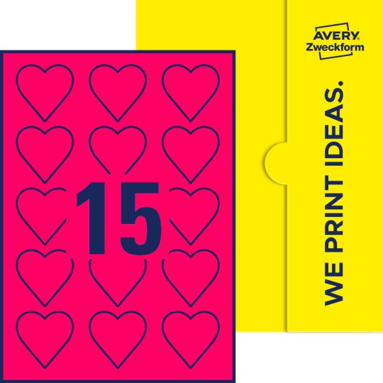 15 st. etiketter per ark.