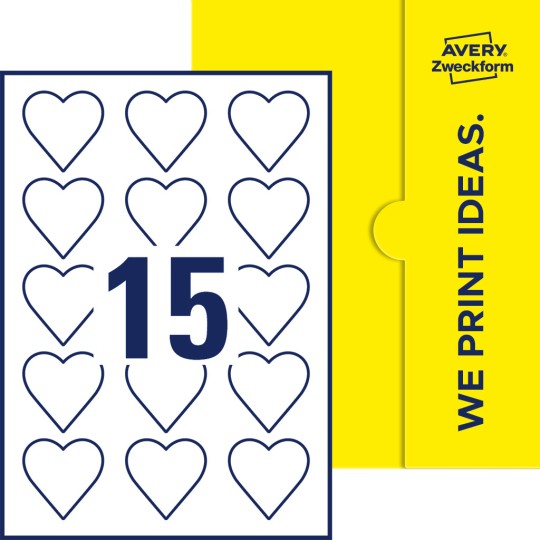 15 st. etiketter per ark.