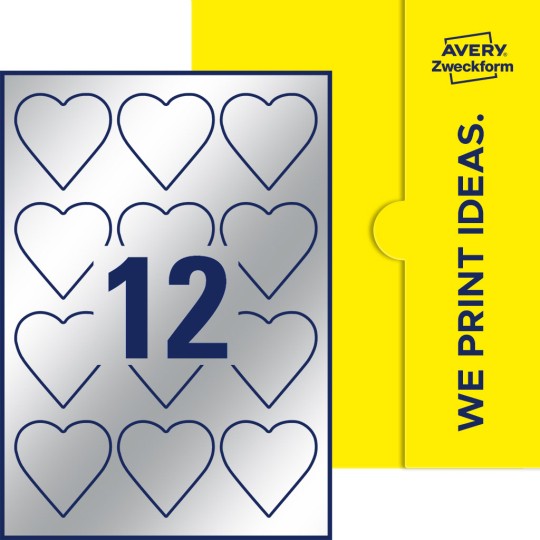12 st. etiketter per ark.