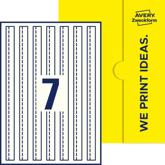 7 st. etiketter per ark.