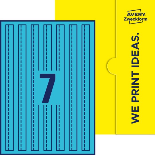 7 st. etiketter per ark.