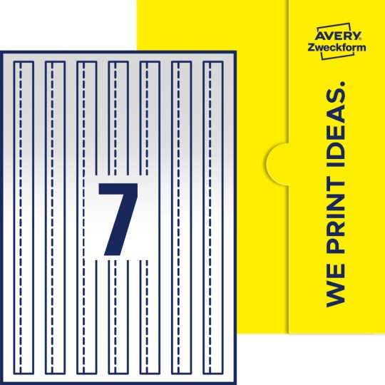7 st. etiketter per ark.