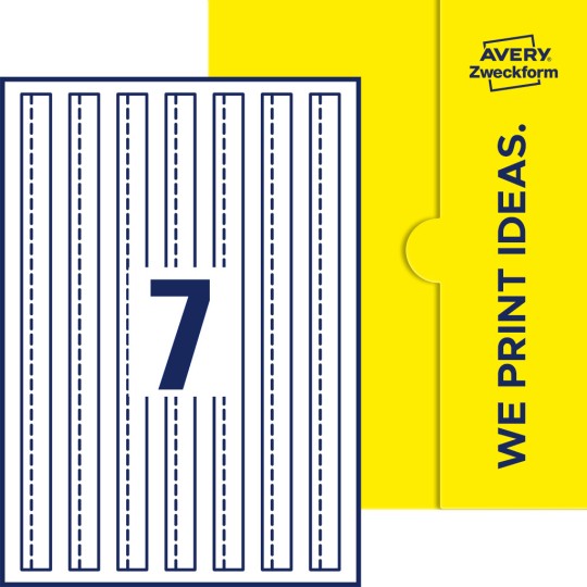 7 st. etiketter per ark.