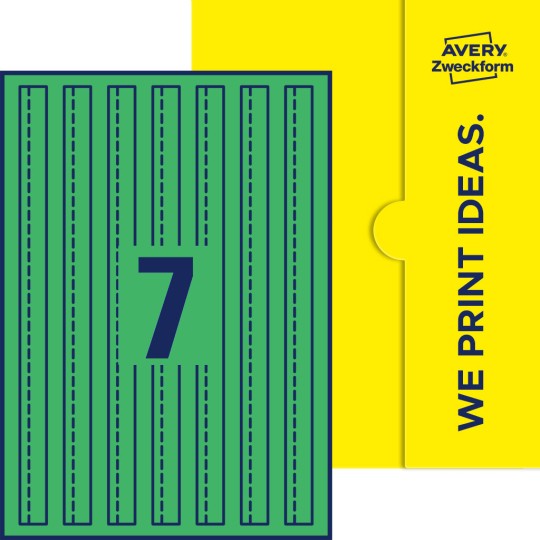 7 st. etiketter per ark.