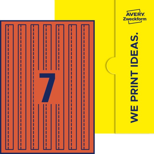 7 st. etiketter per ark.