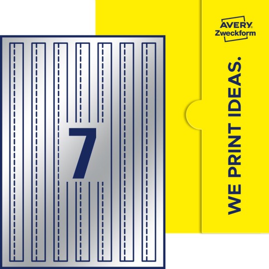7 st. etiketter per ark.