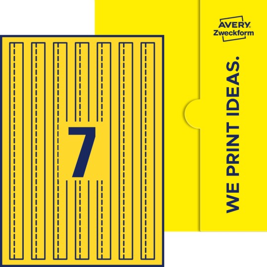 7 st. etiketter per ark.