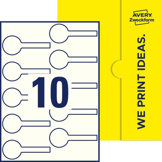10 st. etiketter per ark.