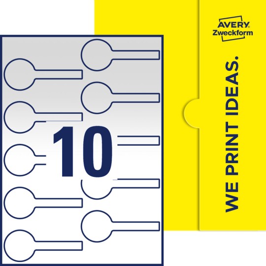 10 st. etiketter per ark.