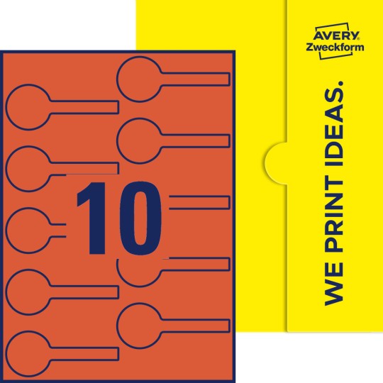 10 st. etiketter per ark.