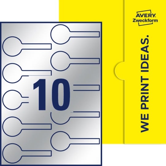 10 st. etiketter per ark.