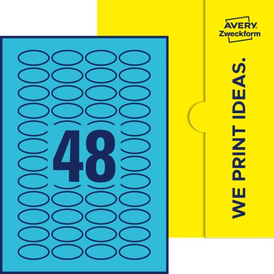 48 st. etiketter per ark.