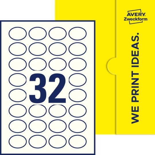 32 st. etiketter per ark.
