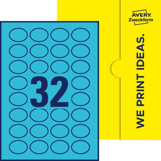 32 st. etiketter per ark.
