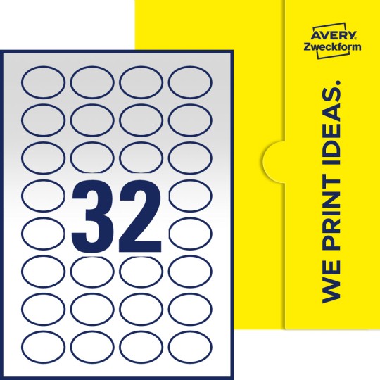 32 st. etiketter per ark.