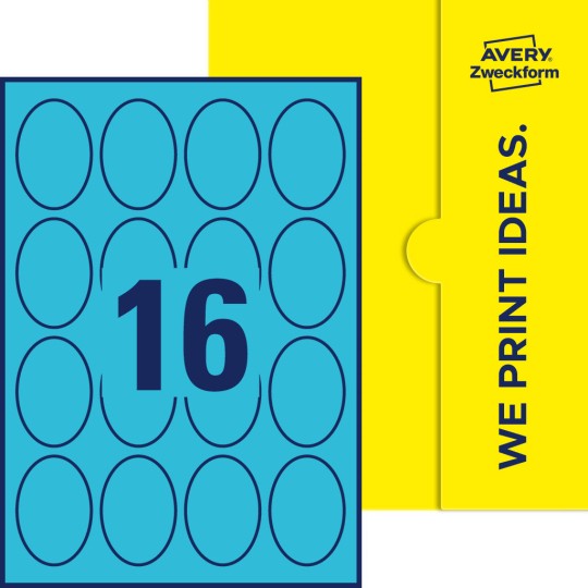 16 st. etiketter per ark.
