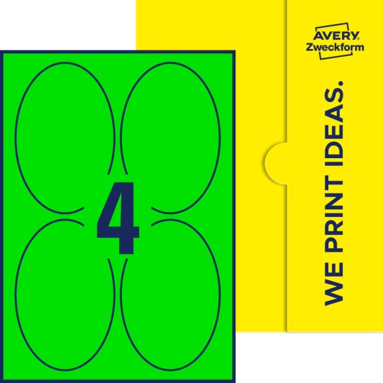 4 st. etiketter per ark.
