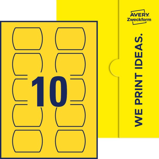 10 st. etiketter per ark.