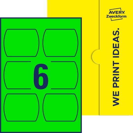 6 st. etiketter per ark.