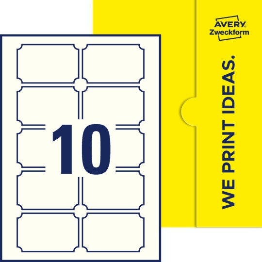 10 st. etiketter per ark.