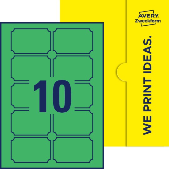 10 st. etiketter per ark.