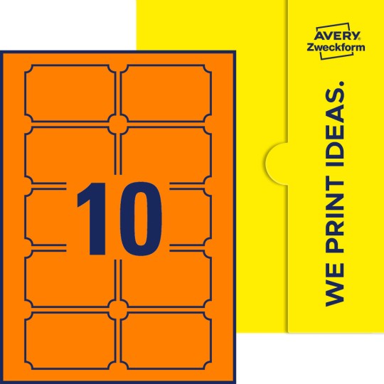 10 st. etiketter per ark.
