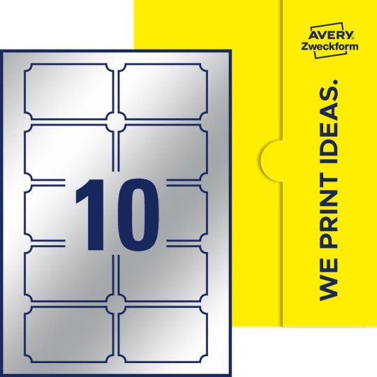 10 st. etiketter per ark.