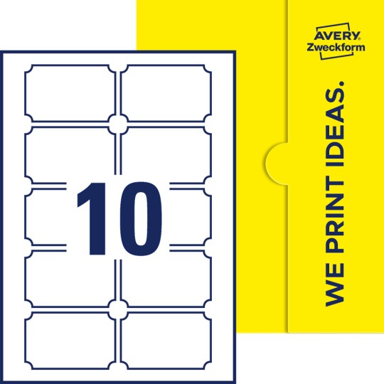 10 st. etiketter per ark.