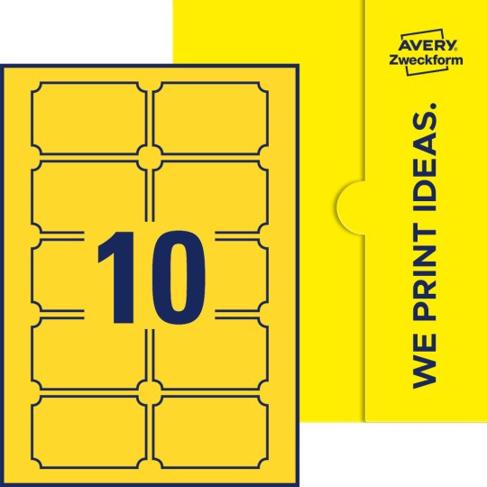 10 st. etiketter per ark.