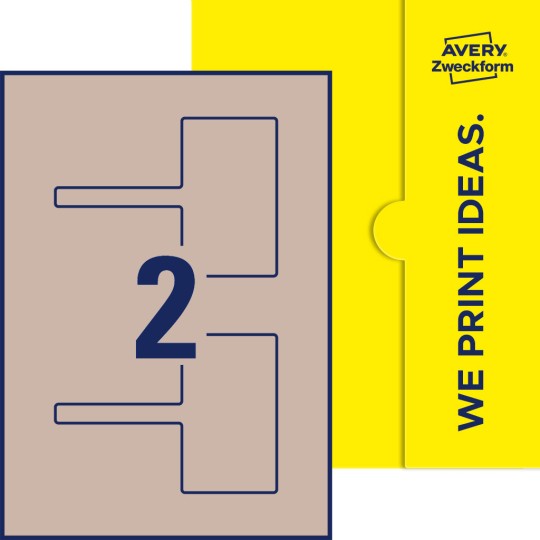 2 st. etiketter per ark.