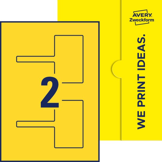 2 st. etiketter per ark.