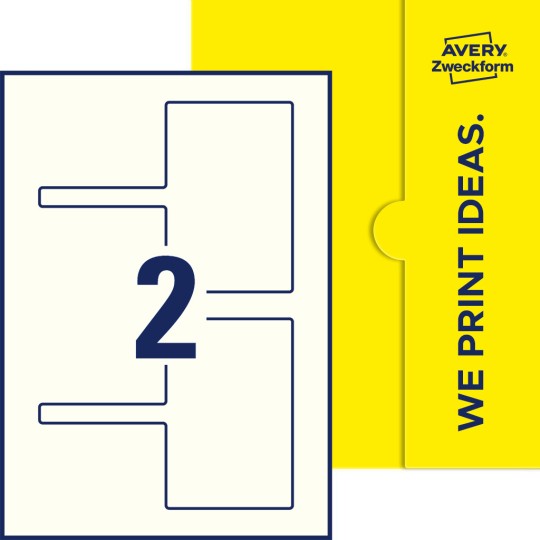 2 st. etiketter per ark.