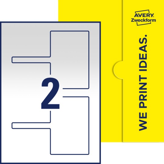 2 st. etiketter per ark.