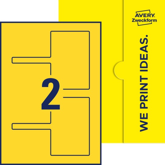 2 st. etiketter per ark.