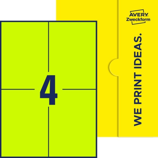 4 st. etiketter per ark.
