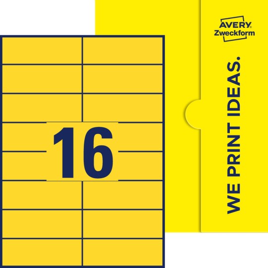 16 st. etiketter per ark.
