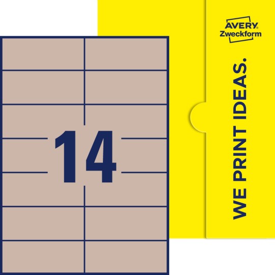 14 st. etiketter per ark.