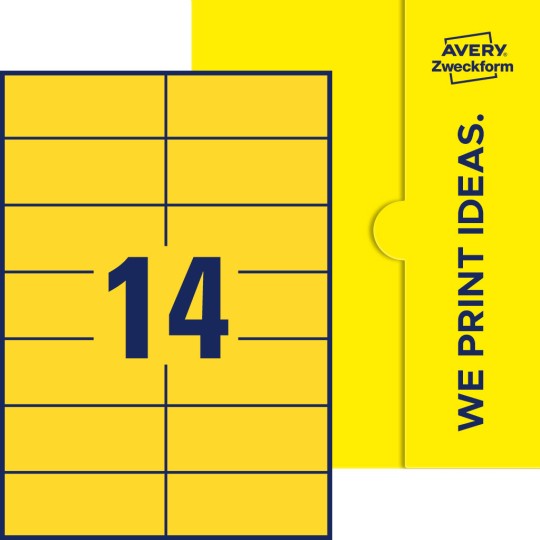 14 st. etiketter per ark.