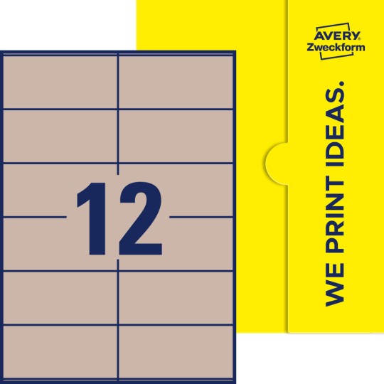 12 st. etiketter per ark.