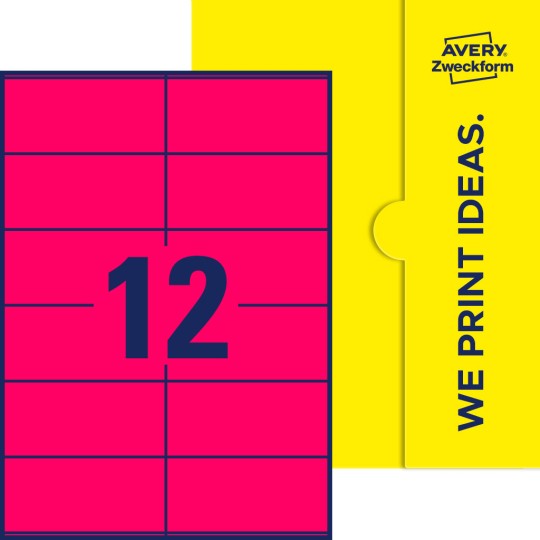 12 st. etiketter per ark.