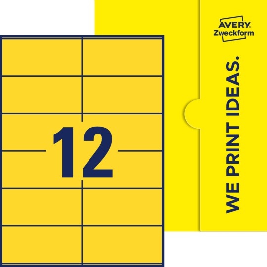 12 st. etiketter per ark.