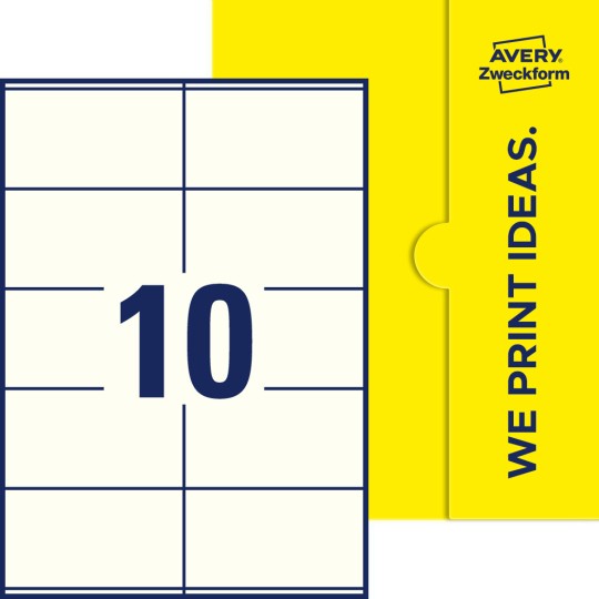 10 st. etiketter per ark.