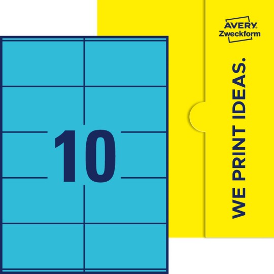 10 st. etiketter per ark.