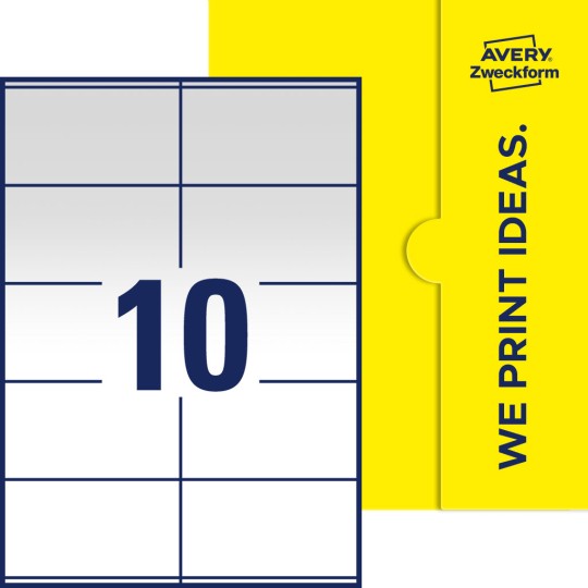 10 st. etiketter per ark.