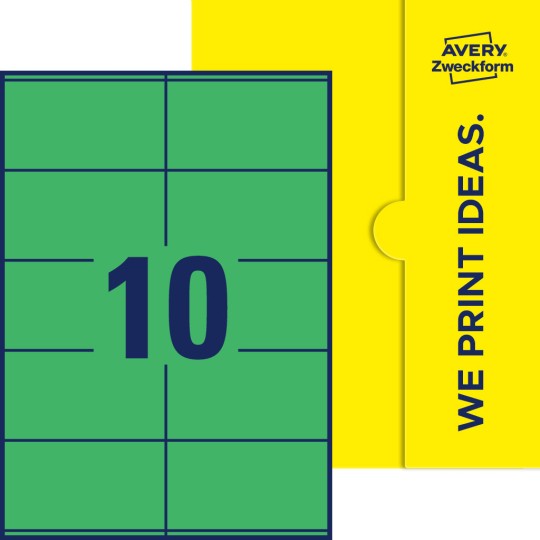 10 st. etiketter per ark.